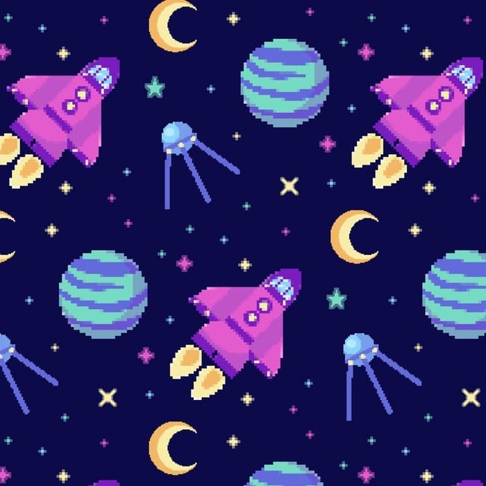 пиксельный рисунок космоса